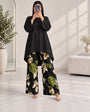 Lelan High-Low Shirt & Printed Wide-Leg Co-Ord Set V-1
