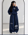 Turkish Style Bow Fleece Hoodie & Wide Leg Co-Ord Set