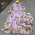 Stylish Bonanza Style 2 Piece Floral Frock with Dupatta Code-2