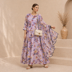 Stylish Bonanza Style 2 Piece Floral Frock with Dupatta Code-2