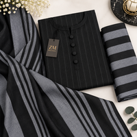 Sage Noir Botanical – Imported Digital Lawn 3 Piece Suit