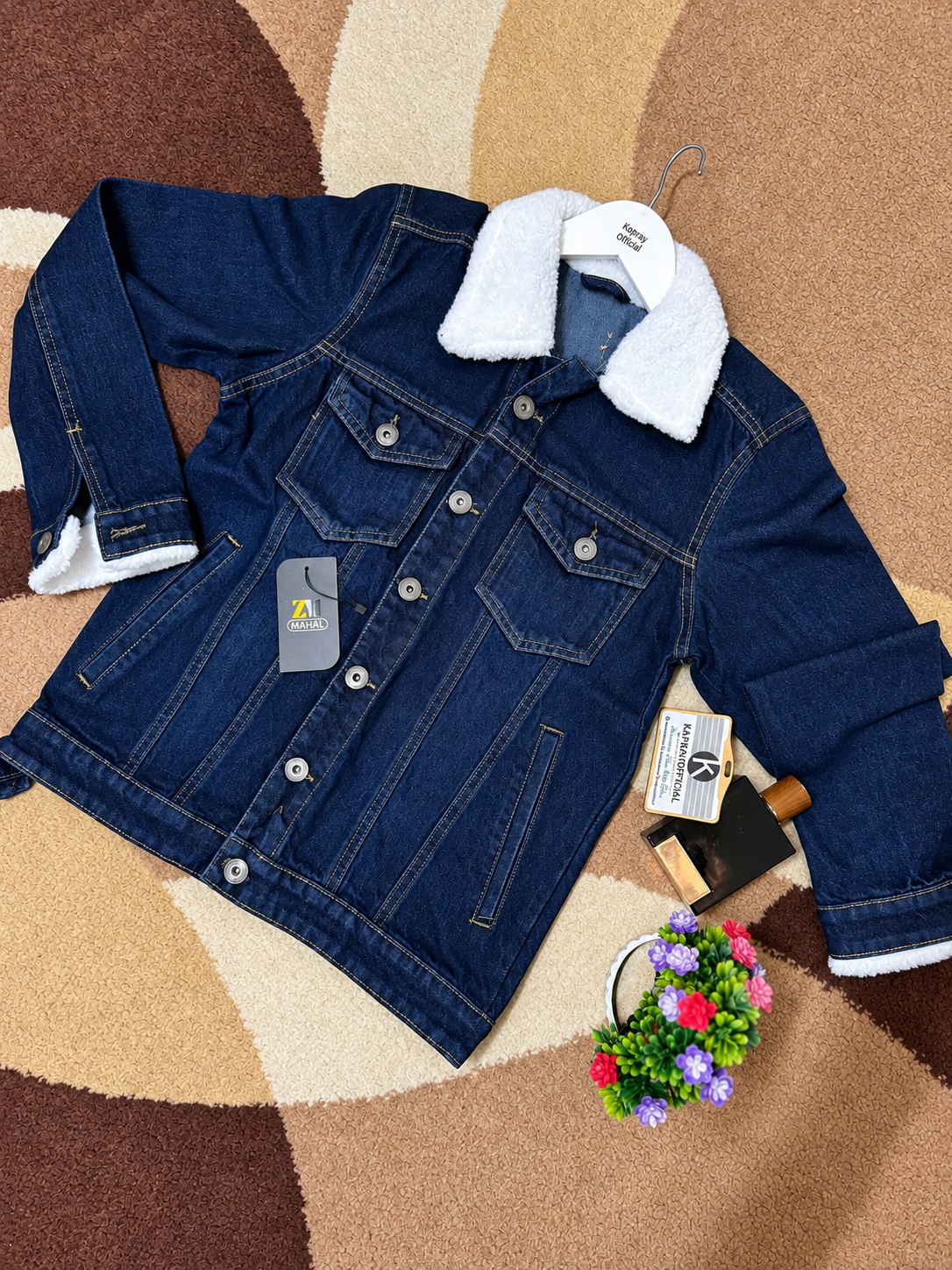 Fur-Collar Winter Denim Jacket