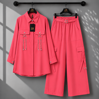 Rivaa Cargo 2-Piece Set in Maroon - women’s 2-piece outfit | KaprayOfficial