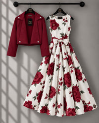 Luxe Bloom Jacket Maxi Set