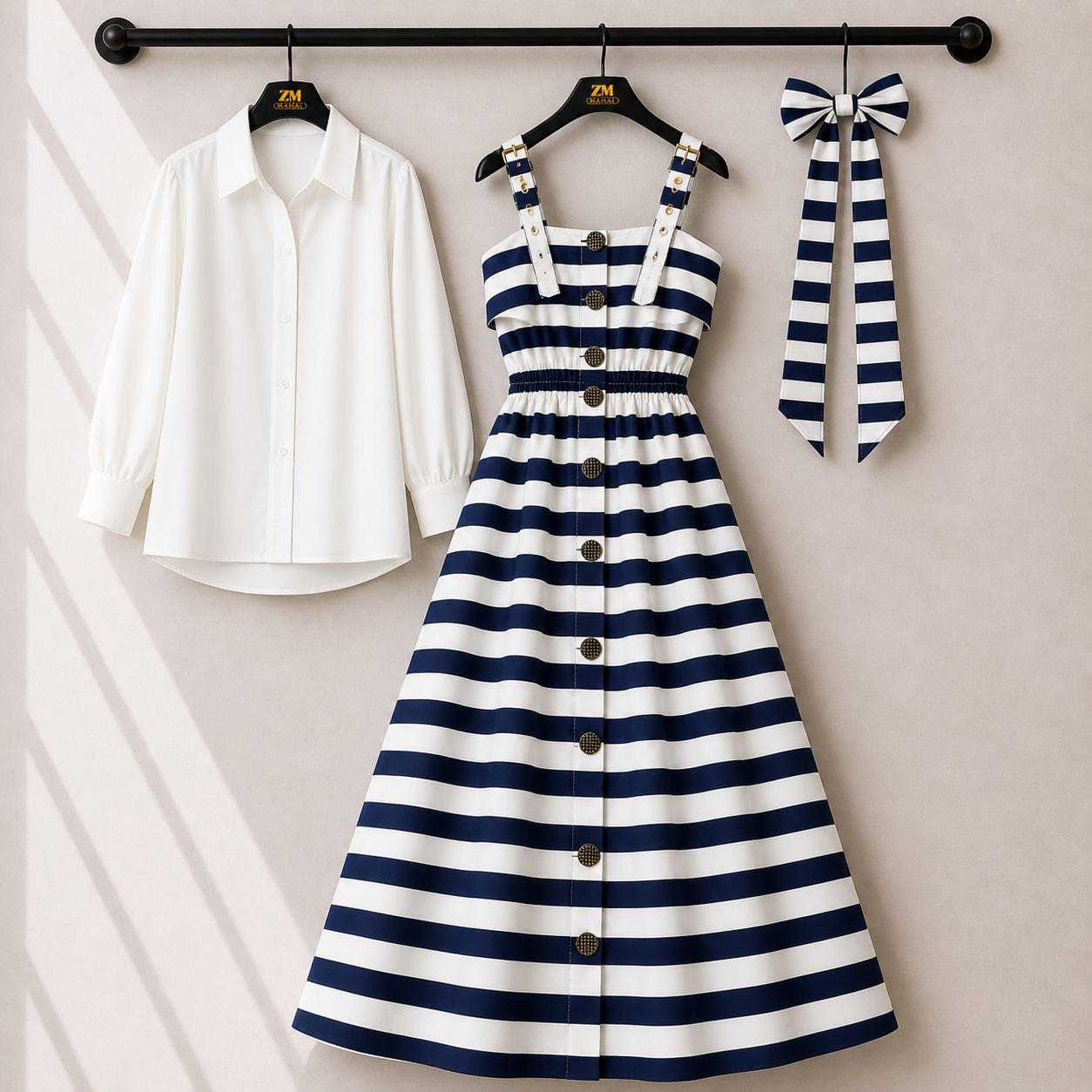 Floral Strap Maxi Dress with Shirt for Women | Elegant Flowy Maxi Outfit