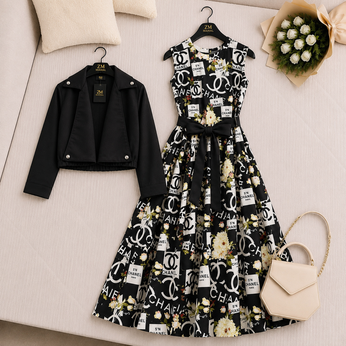 Luxe Bloom Jacket Maxi Set