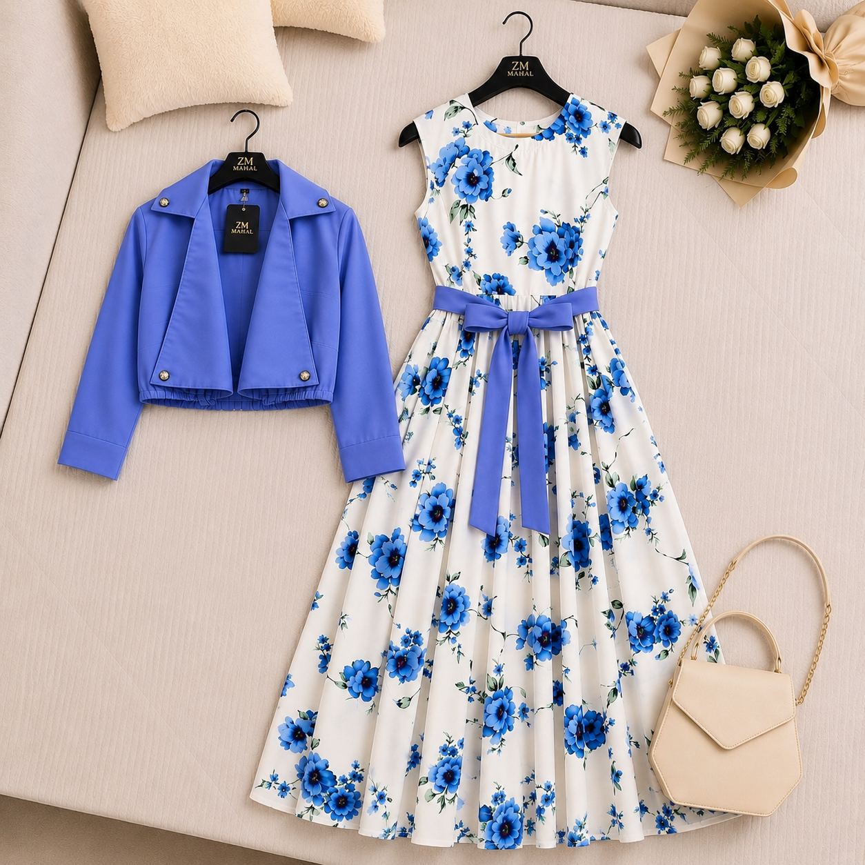 Luxe Bloom Jacket Maxi Set