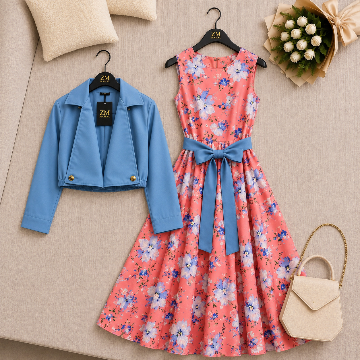 Luxe Bloom Jacket Maxi Set