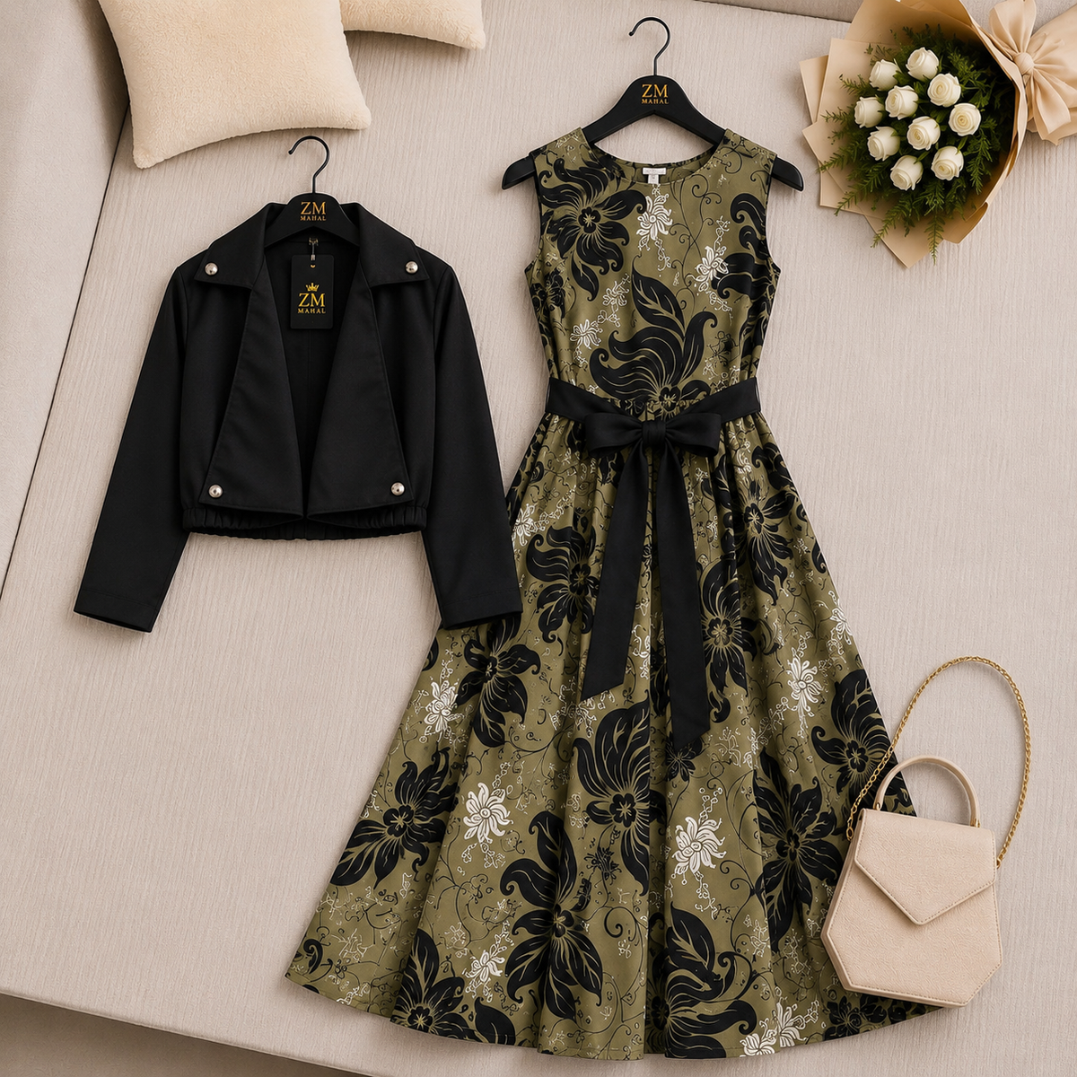 Luxe Bloom Jacket Maxi Set