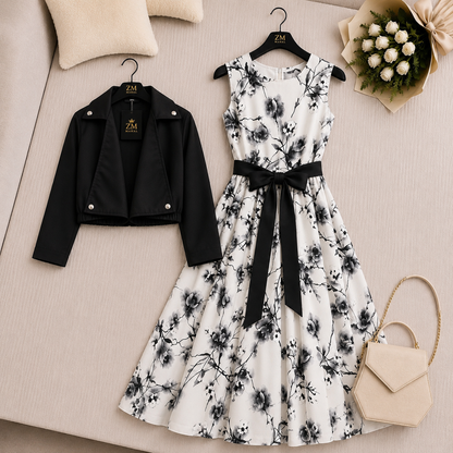 Luxe Bloom Jacket Maxi Set