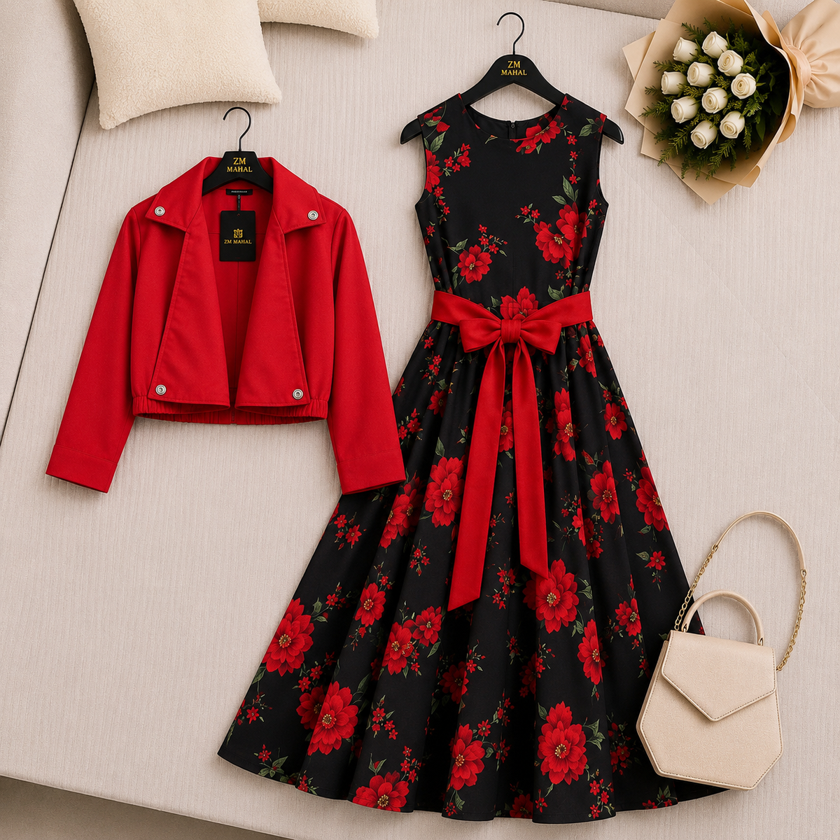 Luxe Bloom Jacket Maxi Set