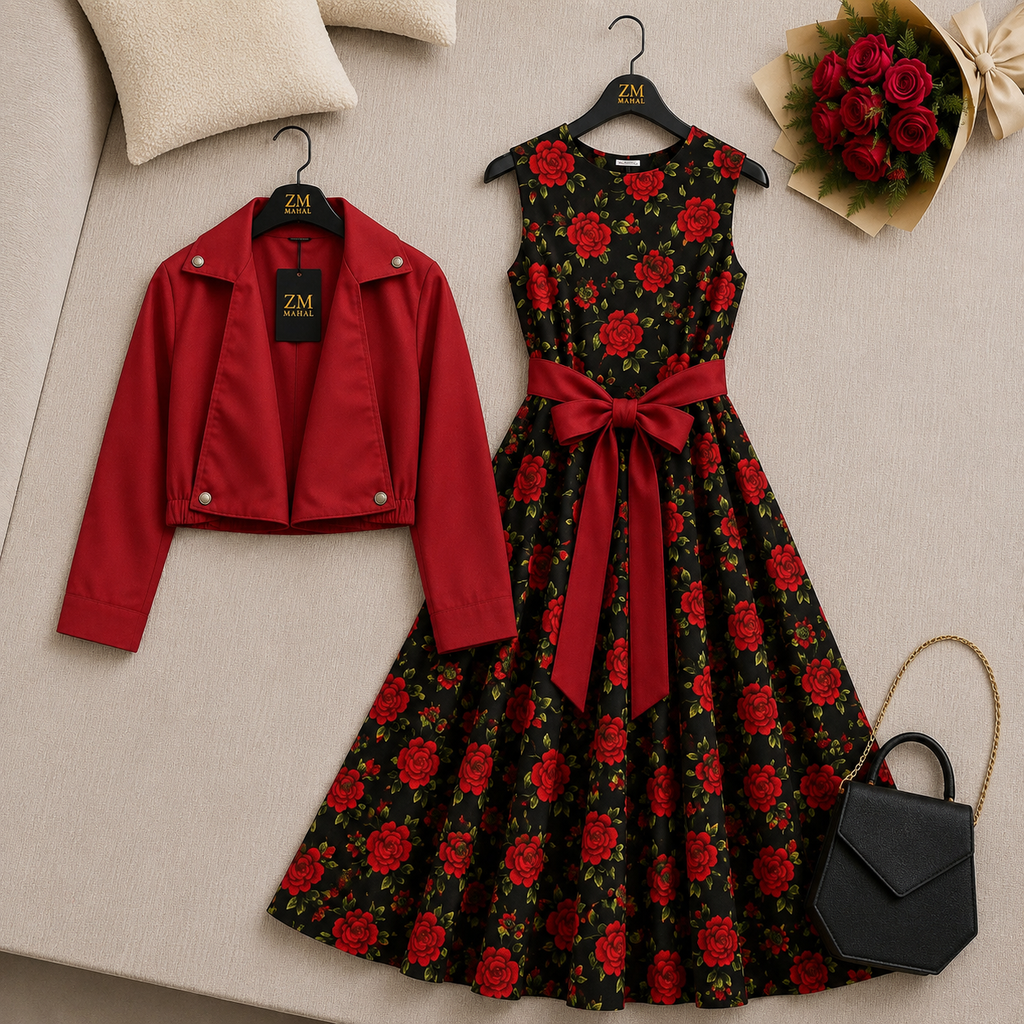Luxe Bloom Jacket Maxi Set