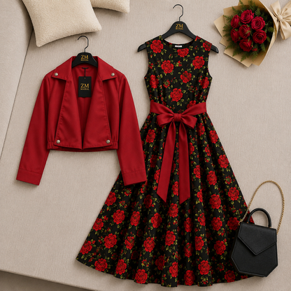 Luxe Bloom Jacket Maxi Set
