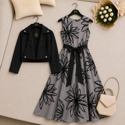 Luxe Bloom Jacket Maxi Set