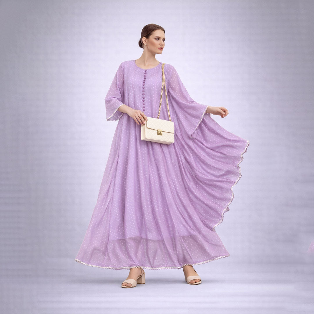 Stylish Bonanza Style 2 Piece Floral Frock with Dupatta Code-11