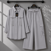 Rivaa Cargo 2-Piece Set in Navy Blue - women’s 2-piece outfit | KaprayOfficial