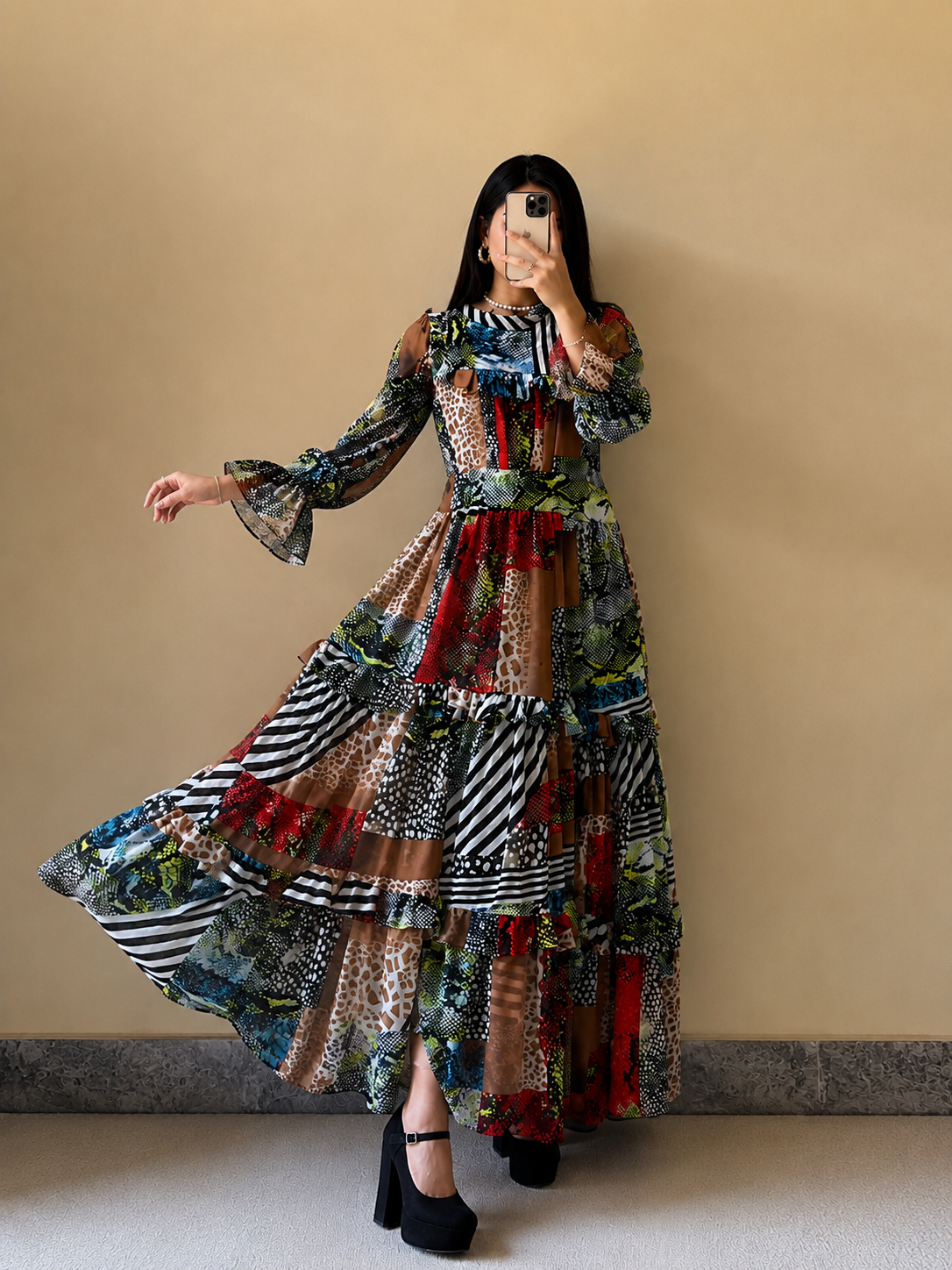 Turkish Imported Chiffon Maxi Dress