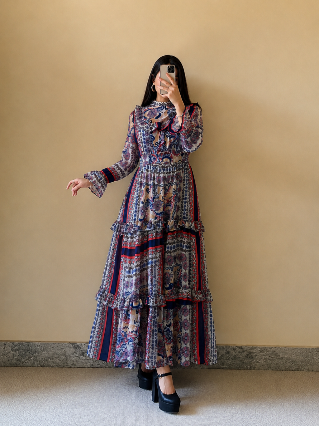 Turkish Imported Chiffon Maxi Dress