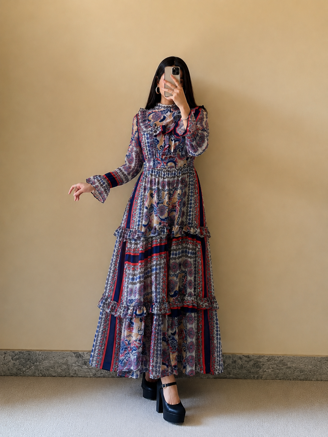 Turkish Imported Chiffon Maxi Dress