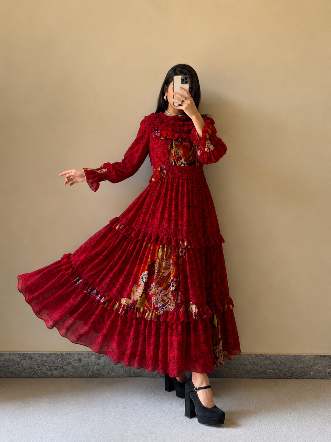 Turkish Imported Chiffon Maxi Dress