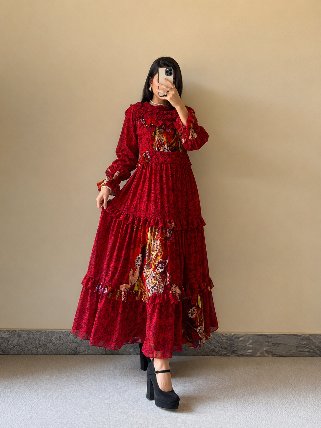Turkish Imported Chiffon Maxi Dress