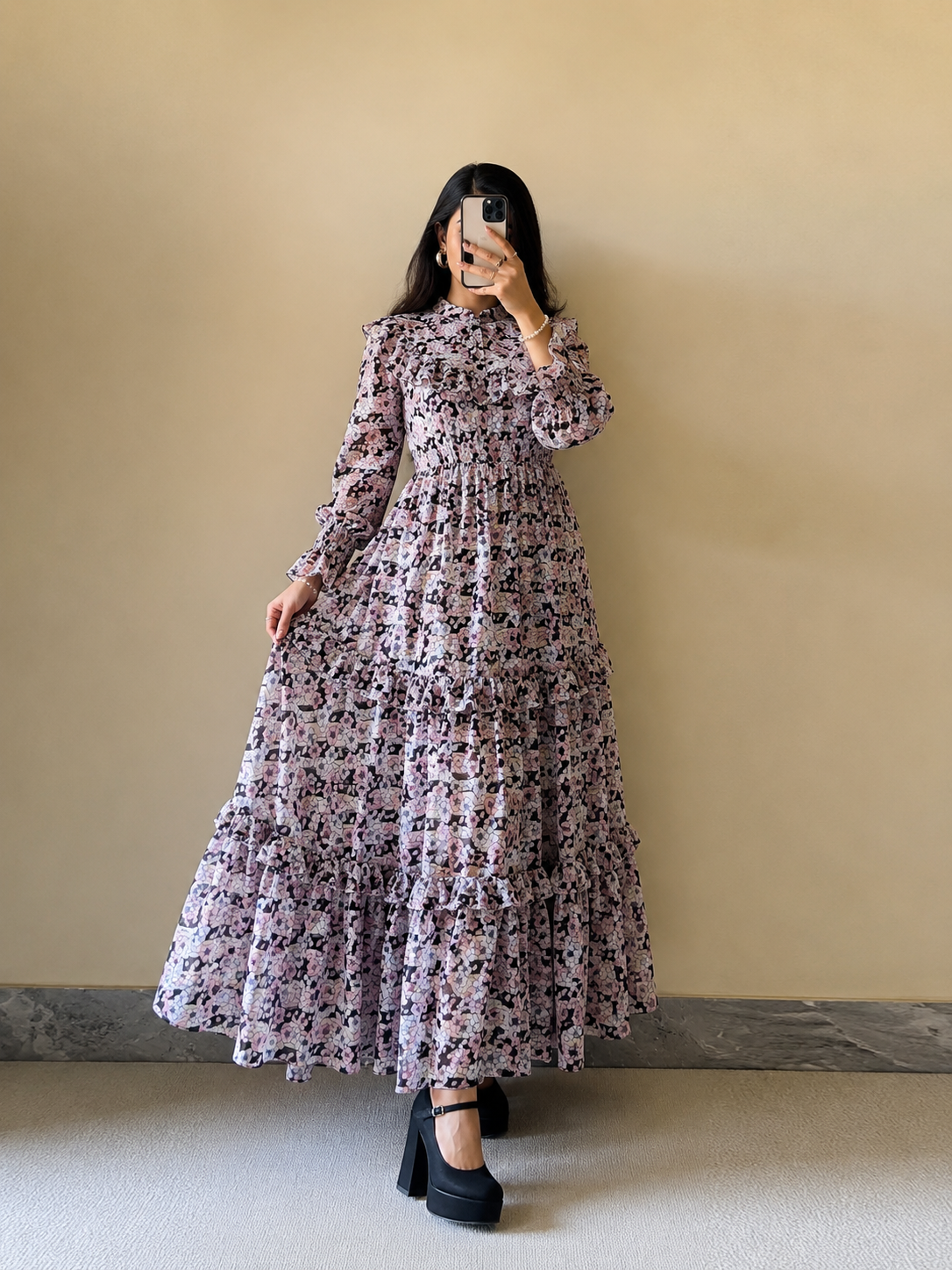 Turkish Imported Chiffon Maxi Dress