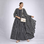 Stylish Bonanza Style 2 Piece Floral Frock with Dupatta Code-10