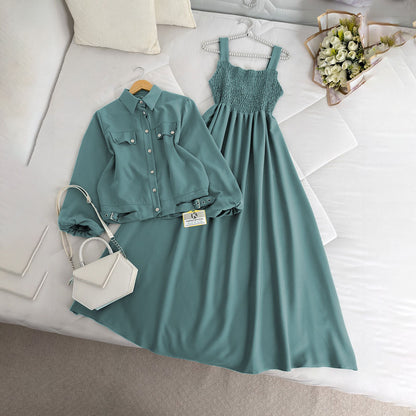 Modest Chic Button Jacket Maxi
