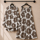 Cream Brown Floral