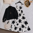 Mahal Bloom Jacket Maxi Set