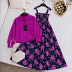 Mahal Bloom Jacket Maxi Set
