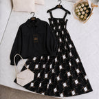 Mahal Bloom Jacket Maxi Set