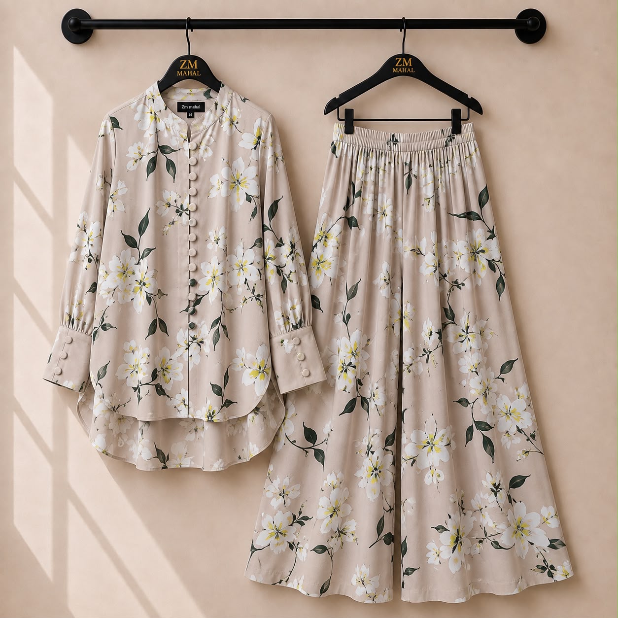 Floral Bloom Shirt & Palazzo Co-Ord Set