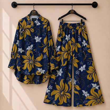 Floral Bloom Shirt & Palazzo Co-Ord Set