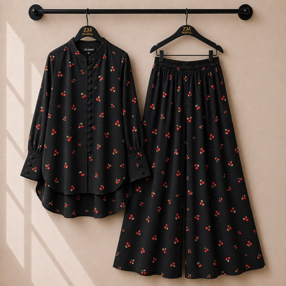Floral Bloom Shirt & Palazzo Co-Ord Set