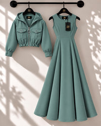 Zelya Turkish Frock & Coat Set