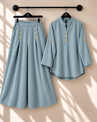 Turkish Glitter Button Co-Ord Set ZM-043