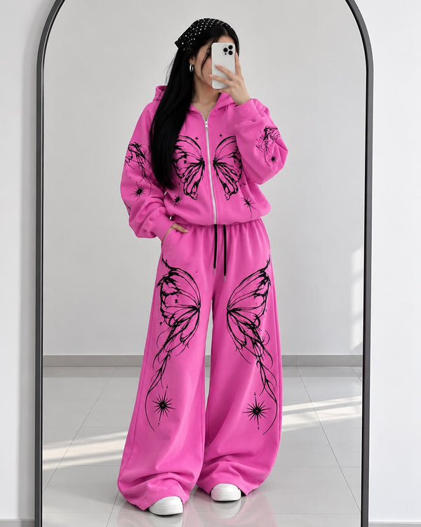 Butterfly Muse Oversized Tracksuit – 2 Piece