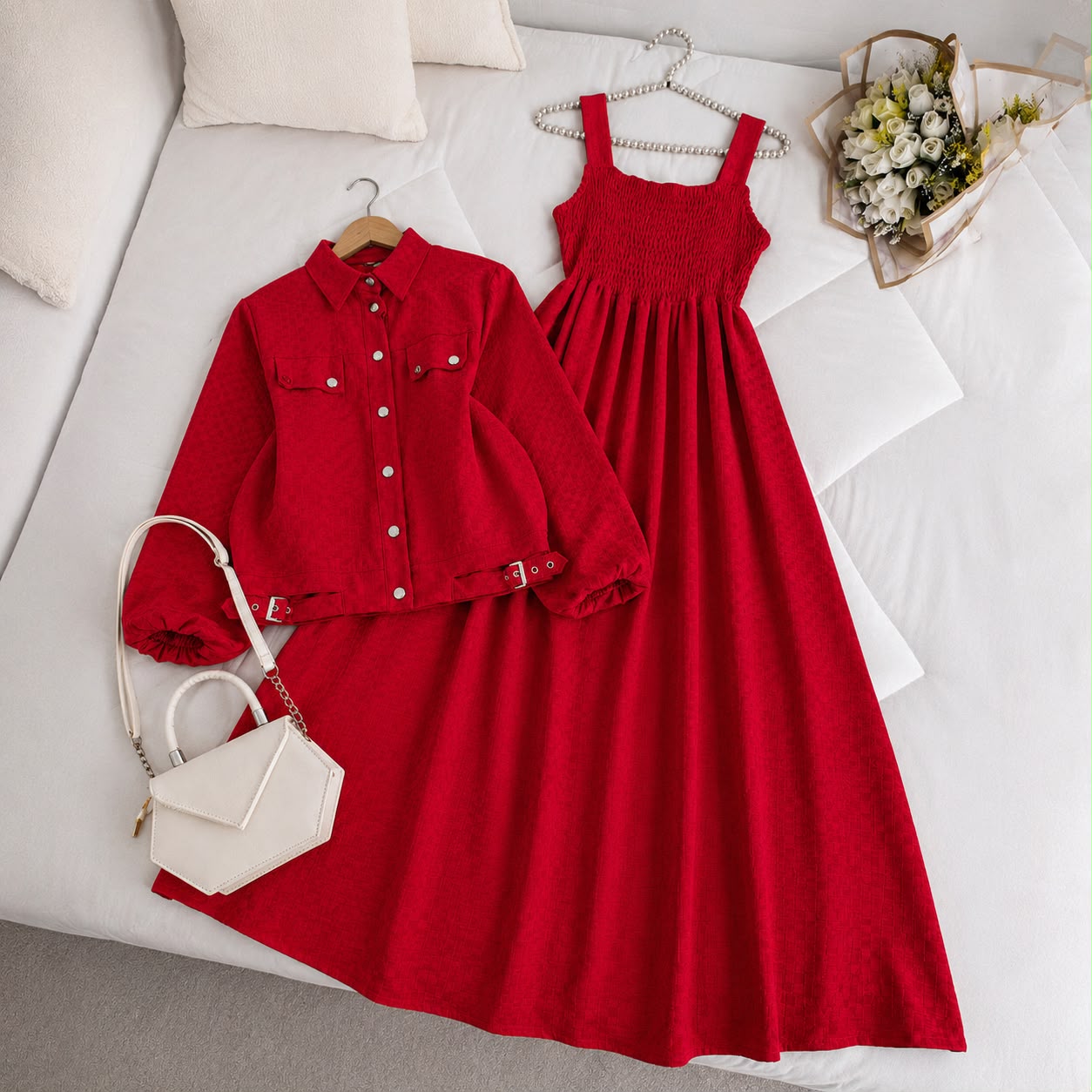 Modest Chic Button Jacket Maxi