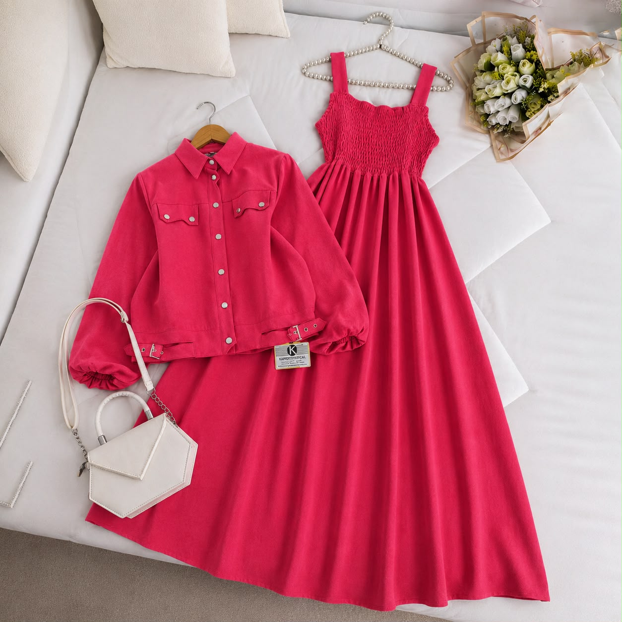 Modest Chic Button Jacket Maxi
