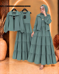 Elif Turkish Tiered Maxi & Jacket Set | ZM-036