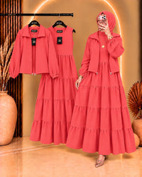 Elif Turkish Tiered Maxi & Jacket Set | ZM-036