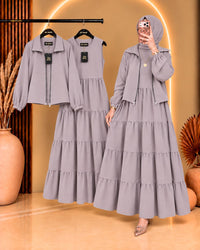 Elif Turkish Tiered Maxi & Jacket Set | ZM-036
