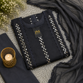 Luxury Mirror Work Chiffon 3 Piece Suit (Stitched)